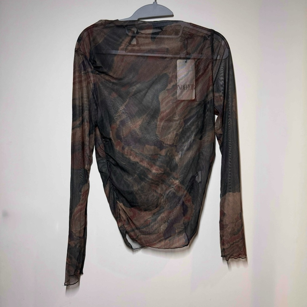 Sheer Mesh Long Sleeve Top